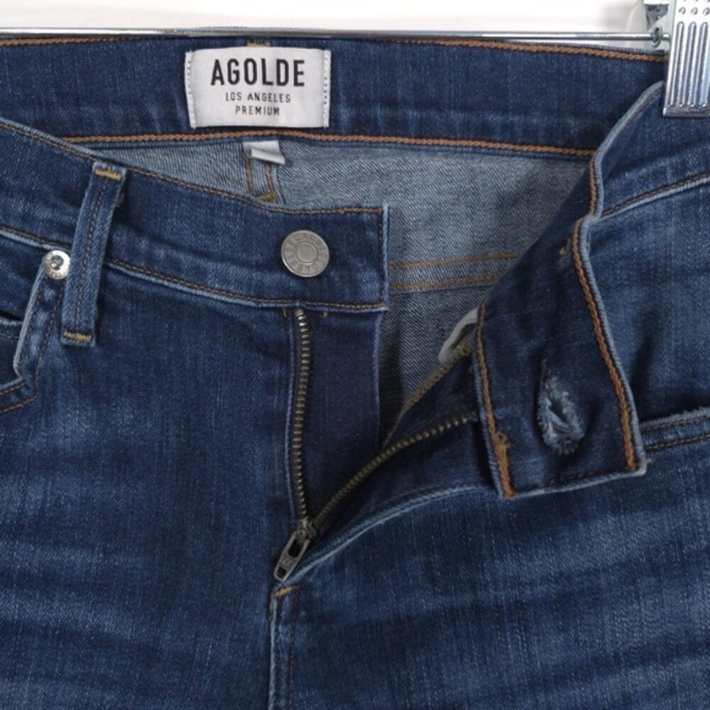 AGOLDE PREMIUM Women's Jeans Size 24 Flare Distressed Raw Hem USA MADE A041-2077 - Picture 10 of 12
